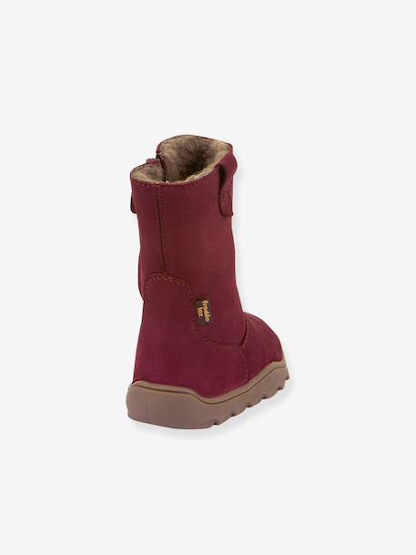 Blotevoetenlaarzen voor meisjes BAREFOOT ZERU TEX Froddo bordeauxrood+fuchsia+rouge - vertbaudet enfant 