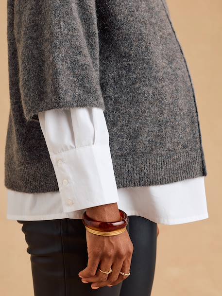 Pull de grossesse chocolat - vertbaudet enfant 