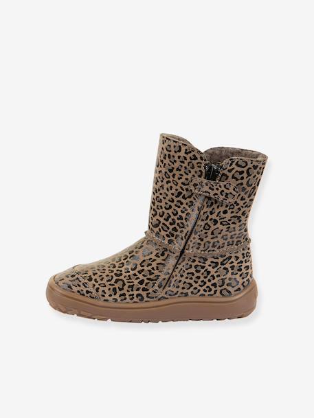Blotevoetenlaarzen kinderen BAREFOOT TEX SUEDE Froddo beige, bedrukt+bordeauxrood+brons+goud+grijs+zwart - vertbaudet enfant 