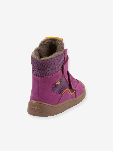 Winterlaarzen blote voeten kinderen BAREFOOT TEX WINTER Froddo bordeauxrood+jeansblauw+leigrijs+lila+nachtblauw+olijf+paars+zwart - vertbaudet enfant 