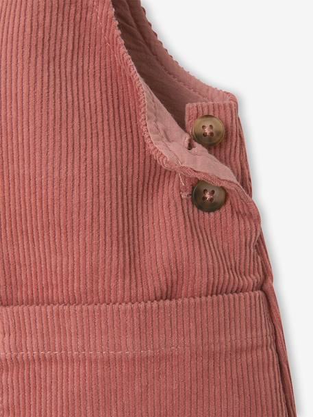 Ensemble bébé fille sweat et salopette vieux rose - vertbaudet enfant 