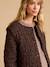 Veste matelassée évolutive avec protège-bébé grossesse et post grossesse en gaze de coton chocolat+écru+kaki - vertbaudet enfant 