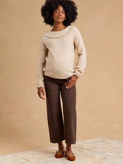 -Jean léopard cropped de grossesse bandeau