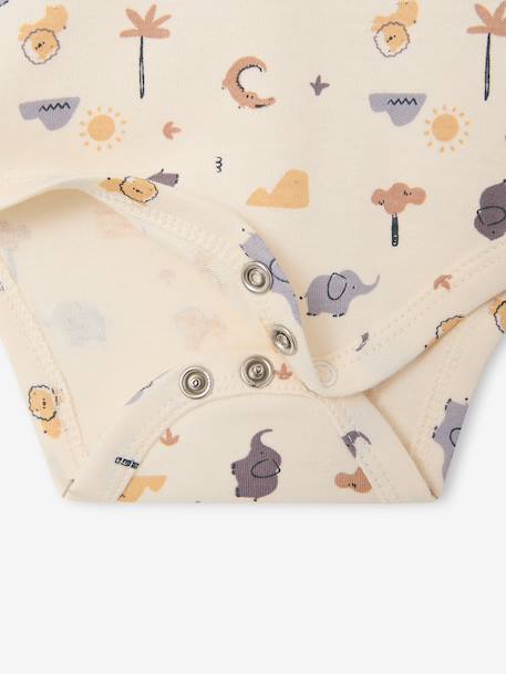 Lot de 5 bodies bébé garçon manches longues cappuccino - vertbaudet enfant 