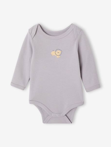 Set van 5 babyjongensrompers met lange mouwen cappuccino - vertbaudet enfant 
