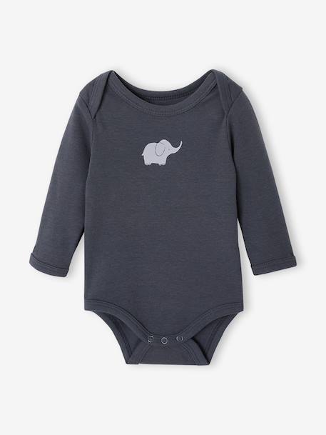 Lot de 5 bodies bébé garçon manches longues cappuccino - vertbaudet enfant 
