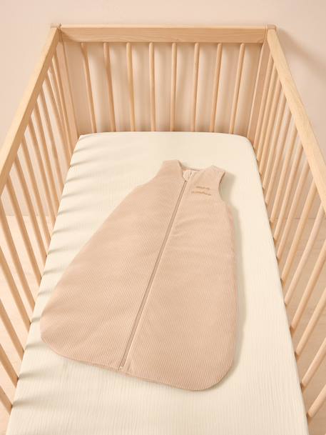 Corduroy babyslaapzak klei+saliegroen - vertbaudet enfant 