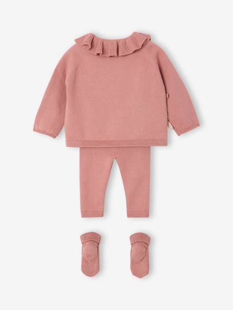 Gebreide babyset meisje rouge - vertbaudet enfant 