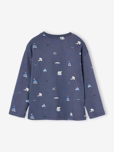 T-shirt met lange mouwen voor jongens middenblauw - vertbaudet enfant 