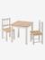 Ensemble table + 2 chaises en bois lot blanc - vertbaudet enfant 