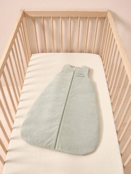 Gigoteuse en velours côtelé argile+vert sauge - vertbaudet enfant 