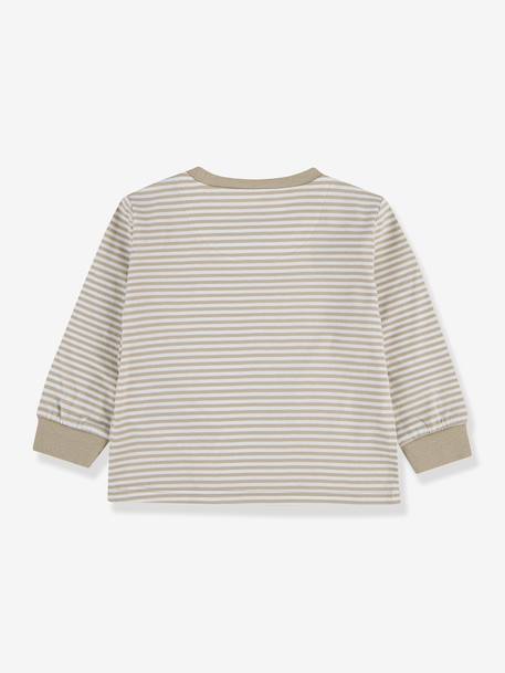 T-shirt manches longues rayé beige - vertbaudet enfant 