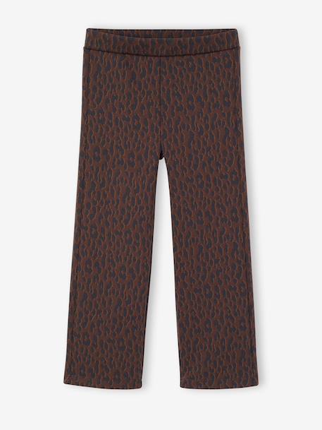Jacquard meisjesbroek chocoladebruin - vertbaudet enfant 