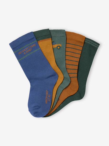 Set van 5 jongenssokken kaki - vertbaudet enfant 