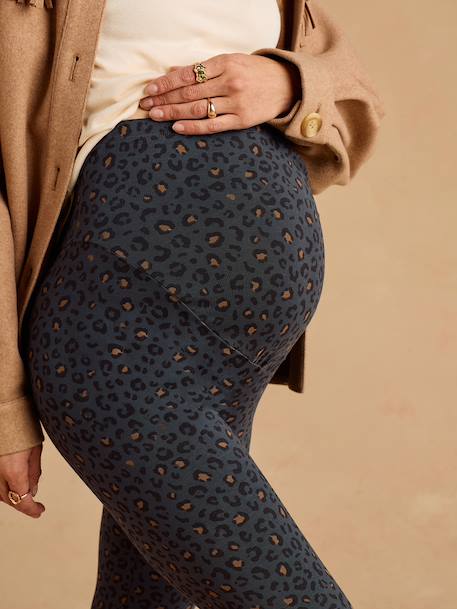 Legging Grossesse Léopard beige+gris foncé - vertbaudet enfant 