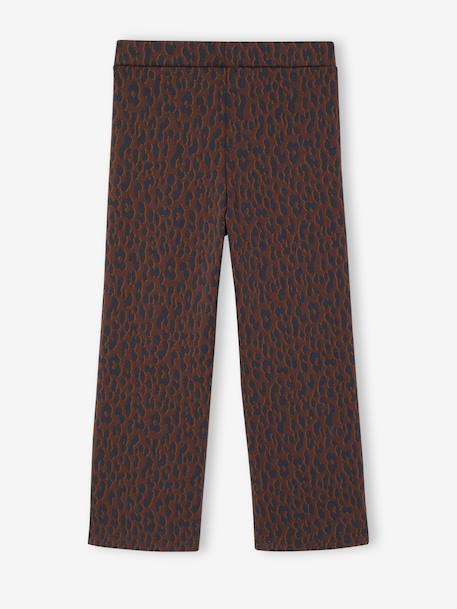 Jacquard meisjesbroek chocoladebruin - vertbaudet enfant 