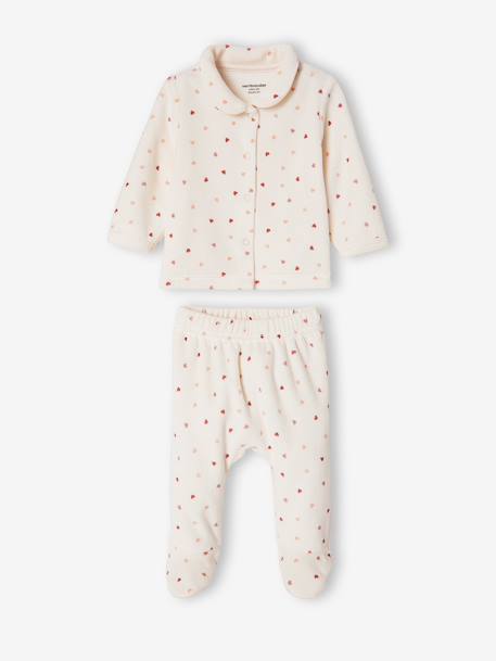 Lot de 2 pyjamas bébé fille rose poudré - vertbaudet enfant 