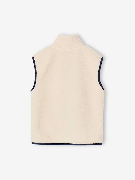 Gilet sans manches garçon caramel+écru - vertbaudet enfant 