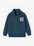 Sweater met ritskraag jongen geel+groenblauw - vertbaudet enfant 