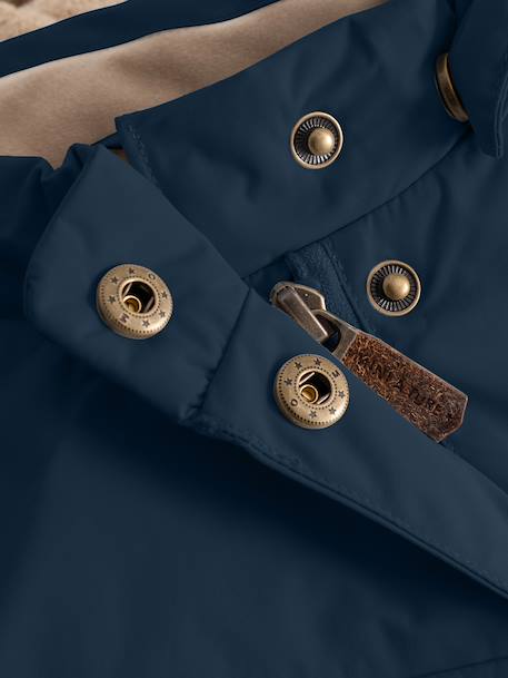 Veste d'hiver avec doublure polaire MATWANG enfants MINI A TURE bleu foncé+bordeaux+gris+gris ardoise+marine+marron+rouge+vert sauge+vieux rose - vertbaudet enfant 