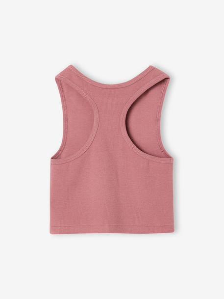 2-in-1 top met sporttop voor meisjes oudroze - vertbaudet enfant 
