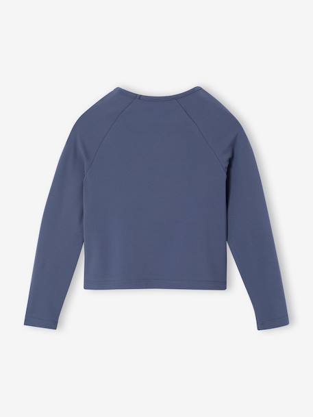 T-shirt manches longues technique fille bleu moyen - vertbaudet enfant 