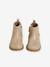 Eerste stap schoenen baby boots leer bruin+goudgeel+zwart - vertbaudet enfant 