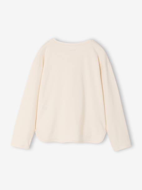 Meisjes T-shirt met lange mouwen ecru - vertbaudet enfant 