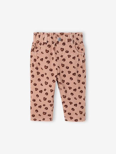 Babybroek van ribfluweel rouge - vertbaudet enfant 