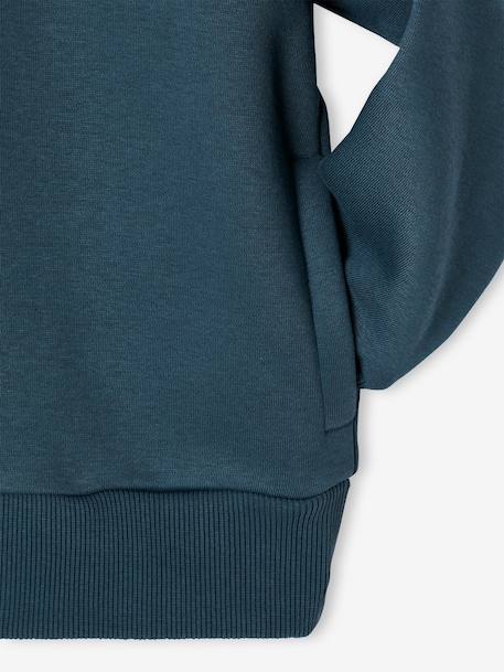 Sweater met ritskraag jongen geel+groenblauw - vertbaudet enfant 