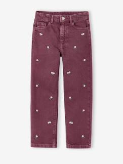 -Pantalon mom fille brodé