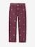 Pantalon mom fille brodé prune+rose poudré+vert de gris - vertbaudet enfant 