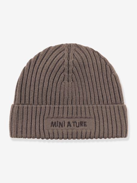 Bonnet en laine mérinos enfants MATBOJE MINI A TURE bleu foncé+gris+prune - vertbaudet enfant 