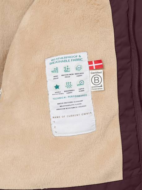 Veste d'hiver avec doublure polaire MATWALLY enfants MINI A TURE bleu foncé+bleu grisé+caramel+marine+prune+vert sauge+vieux rose+violet - vertbaudet enfant 