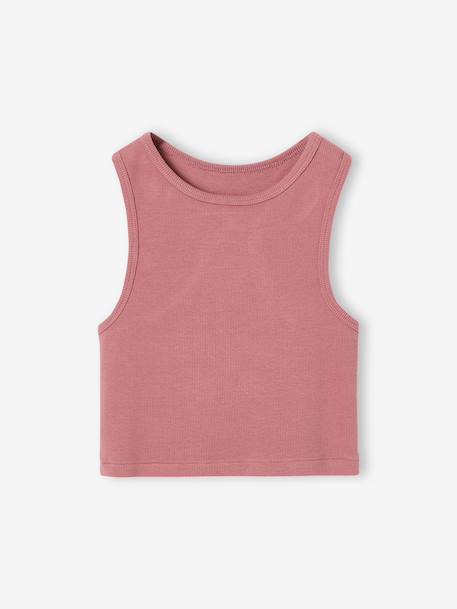 2-in-1 top met sporttop voor meisjes oudroze - vertbaudet enfant 