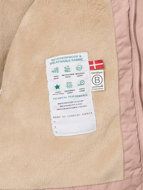 Veste d'hiver avec doublure polaire MATWALLY enfants MINI A TURE bleu foncé+bleu grisé+caramel+marine+prune+vert sauge+vieux rose+violet - vertbaudet enfant 