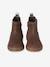 Boots enfant en cuir zippées jaune d'or+marron - vertbaudet enfant 