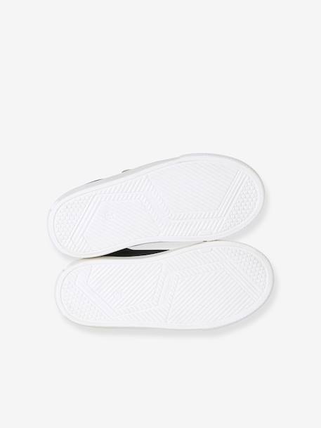 Baskets enfant fille cuir à scratchs blanc imprimé+écru+marine - vertbaudet enfant 