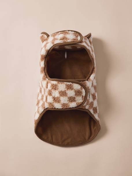 Manteau polaire chien beige+carreaux marron+kaki - vertbaudet enfant 