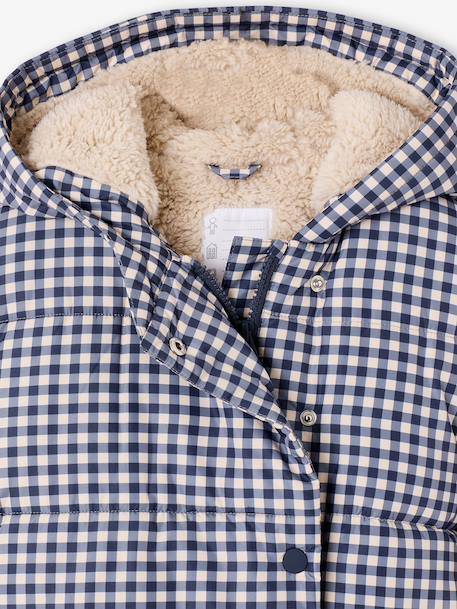 Doudoune à capuche fille bleu+marine - vertbaudet enfant 