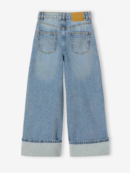 Jean large fille bleu moyen - vertbaudet enfant 