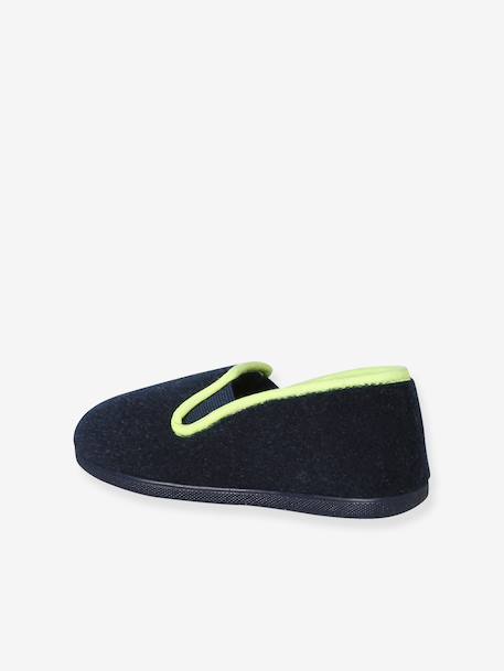 Kinderschoentjes van velours met elastiek blauw+grijs - vertbaudet enfant 