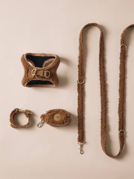 Hondenwandeling set: harnas + riem + halsband chocoladebruin+koffie - vertbaudet enfant 