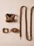 Hondenwandeling set: harnas + riem + halsband chocoladebruin+koffie - vertbaudet enfant 