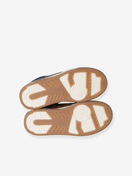 Hoge sneakers voor jongens met veters en klittenband bruin - vertbaudet enfant 
