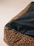Panier matelassé en velours pour chien, disponible en 3 tailles camel+marron imprimé - vertbaudet enfant 
