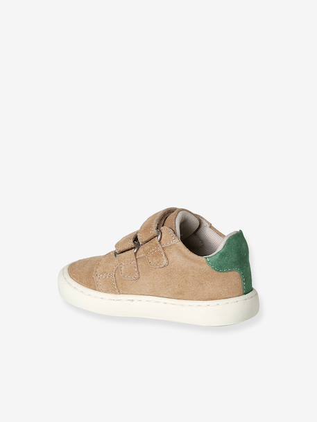 Leren babyschoenen met klittenband zandbeige - vertbaudet enfant 