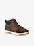 Hoge sneakers voor jongens met veters en klittenband bruin - vertbaudet enfant 