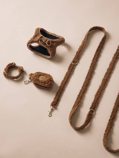 Hondenwandeling set: harnas + riem + halsband chocoladebruin+koffie - vertbaudet enfant 