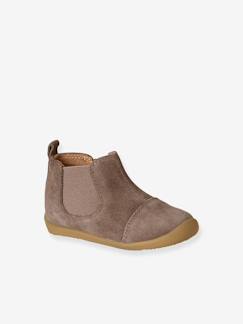 Schoenen-Soepel leren laarzen met rits en elastiek